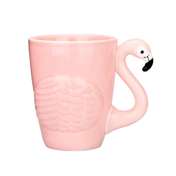 Ustvarjalne Pink Flamingo Vrč Skodelico Kave Potovanja Kave Vrč Keramične Skodelice Za Kavo, Čaj Skodelice In Skodelice Pink Flamingo Pokal