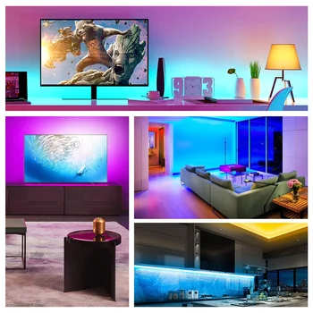 Tuya Wifi Led Trakovi, RGB Svetlobe 5050 Smart TV Ozadja Glasovni Nadzor Dela Z Alexa Google Doma Soba Dekoracijo