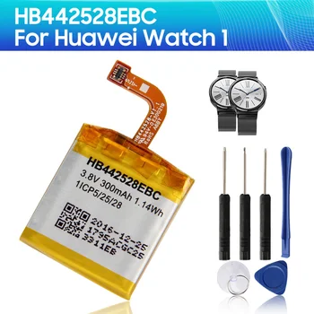 Original Baterija Telefona HB442528EBC za Huawei Watch1 Watch 1 300mAh Zamenjava Baterije + Orodje