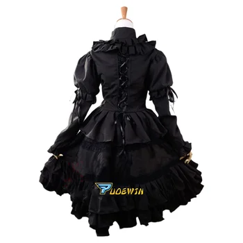 Datum Živo Tokisaki Kurumi Black Lolita Obleko Datum Obleko Unisex Cosplay Kostum