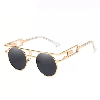 Gothic Steampunk Krog Vintage sončna Očala Moški Ženske Unisex Ogledalo Kovinska sončna Očala Očala Retro Odtenki Oculos De Sol UV400
