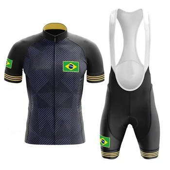 2021 Kolesarjenje Brazilija Triatlon za Moške Kolesarski Dres Komplet Kolesarjenje Gorsko Kolo Maillot Ciclismo Fessional Team Kolesarski Dres
