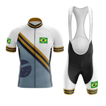 2021 Kolesarjenje Brazilija Triatlon za Moške Kolesarski Dres Komplet Kolesarjenje Gorsko Kolo Maillot Ciclismo Fessional Team Kolesarski Dres