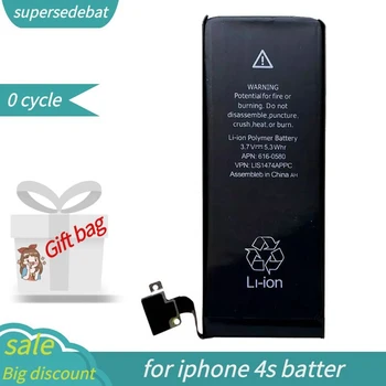 Za iphone 4s Baterije 1430mah Black Litij-ionsko Baterijo, bateria Baterie za apple iphone 4s Baterije za ponovno Polnjenje Batterijen