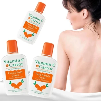 Korenček Vitamina C Obraza Krema za Telo Vlažilna Krema za Posvetlitev Kože, Zob 4PCS/SET