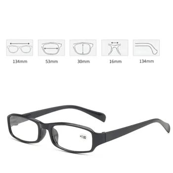 1PC Ultralahkimi, Ženske, Moški, Black Obravnavi Očala Retro Jasno Objektiv Presbyopic Očala Ženski Moški Bralec Očala +1.5 2.0 3.0 4.0