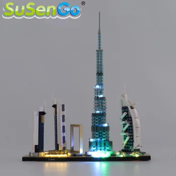 SuSenGo LED Luči komplet Za 21052 Arhitekture Dubaj Skyline Zbirka , (Model Niso Vključene)