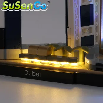 SuSenGo LED Luči komplet Za 21052 Arhitekture Dubaj Skyline Zbirka , (Model Niso Vključene)