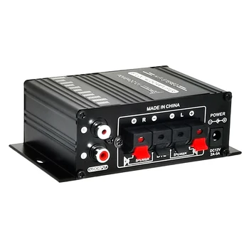 AK-270 12V Mini HI-fi Avdio Ojacevalnikom Digital Stereo Amplificador 400W Moč Ojačevalnika Domov 2-KANALNI Audio Digitalni USB Avto MIC Amp MP3
