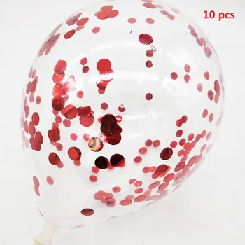 10pcs 16-inch Konfeti Rose Zlata balon krog bleščica pregleden žogo zraka latex balon festival rojstni Dom dekoracija