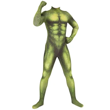 Undersuit Zelena Golbin Kostum Superheroj Cosplay Kostum Lycra Spandex Zentai Jumpsuit Bodysuit Halloween Kostum za Odrasle/otrok