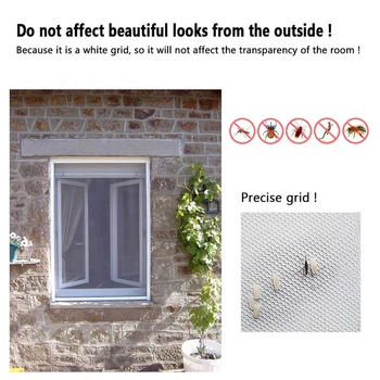 Mreža proti komarjem Za Windows, ki Plujejo pod Okno Zaslon Insektov Neto Z samolepilni Trak Okno Zaslon Zavese Spalnica Dobave