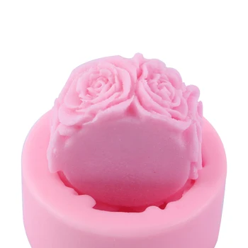 Rose Cvet Silikonski Sveča Plesni Milo Smolo Gline Plesni 3D Ročno Obrt Fondat Čokoladni Bonboni Torta Dekoraterstvo Orodja, Kalupe,