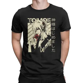 Kamisama Poljub Tomoe T Srajce za Moške Čistega Bombaža Vintage T-Shirt Krog Vratu Anime Tees Kratek Rokav Obleke, Natisnjen