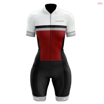 2021 VEZZO Žensk Poklicna Oblačila Triatlon Skinsuit Določa Dihanje Macaquinho Ciclismo Feminino Quick dry Jumpsuit Kompleti