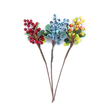 Umetni jagodami sadja diy cvetje poceni blue berry Božič doma, poroka umetne dekorativne cvetlični aranžma ponaredek cvet