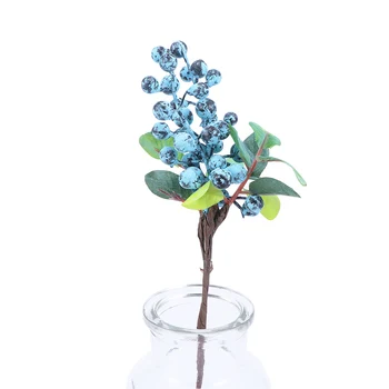Umetni jagodami sadja diy cvetje poceni blue berry Božič doma, poroka umetne dekorativne cvetlični aranžma ponaredek cvet