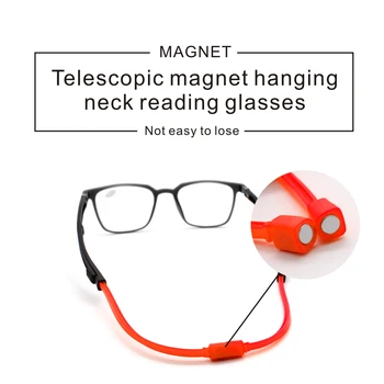 Teleskopsko Magnetni Obravnavi Očala za Moške Branje Oči Visi na Vratu Blizu Očala z Magnetom