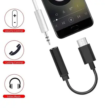 USB C do 3,5 mm izhod za Slušalke/Priključek za Slušalke-Kabel Adapter,Tip C 3.1 Moški Vmesnika 3,5 mm Ženski Stereo o Slušalke, Aux Priključek