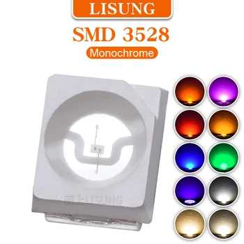 2000pcs/vrečko SMD 3528 SMD LED Diode Žarnice Čip Svetlobe Kroglice Toplo Bela Rdeča Zelena Modra Rumena Oranžna Mikro 3V SMT