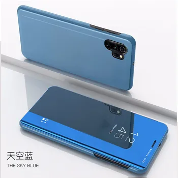 Ogledalo, Prikaz Primeru Telefon Za Samsung Galaxy A32 4G PU Usnja Flip Stojalo Shockproof Kritje za A32 SM-A325F Zaščitna Coque