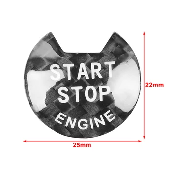 Ogljikovih Vlaken Motor Avtomobila Start Stop Tipka Kritje ABS Za Nissan Altima Maxima Pathfinder Titan Za Infiniti Q50 Q60 QX60