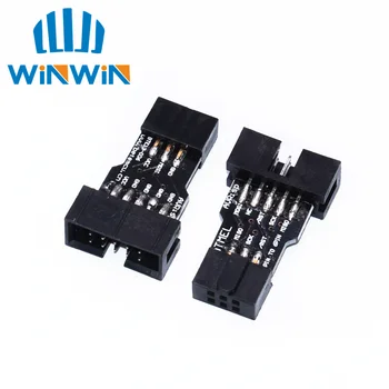 H73 1pcs 10 Pin-do 6-Pin Adapter Odbor za AVRISP MKII USBASP STK500 Visoke Kakovosti
