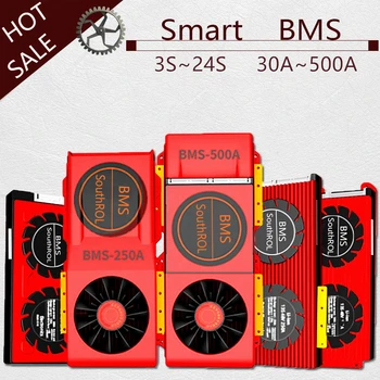 Smart BMS 4S LiFePo4 12V 24V 36V 48V 30A~500A Li-Ion LTO 3S 7S 8S 10S 12S 13S 16S 24S bms balance board bluetooth APLIKACIJO za sončne