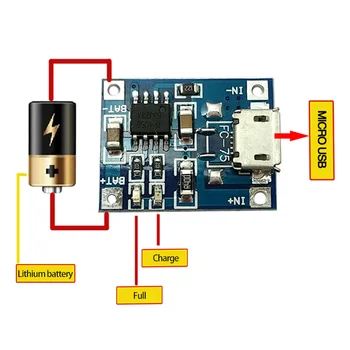 Tip-c/Mikro/Mini USB 5V 1A 18650 TP4056 Litijeva Baterija, Polnilnik Modul za Polnjenje plošče Z Zaščito