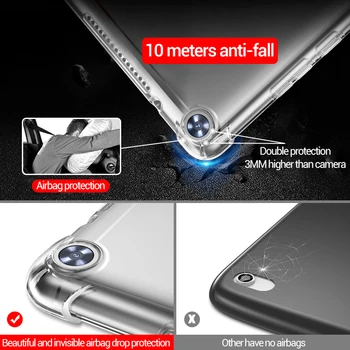 Shockproof Silikonsko Ohišje Za Huawei MatePad 10.4 BAH3-W09 / AL00 /W59 Prozorno Gumo, zračna Blazina Prilagodljiv Odbijača + Kaljeno Steklo
