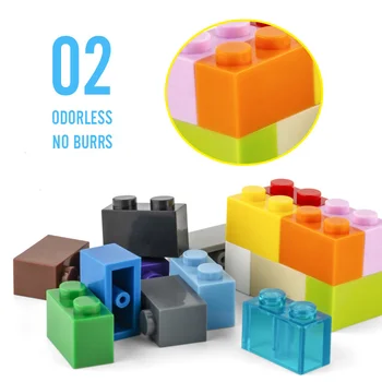125pcs gradniki večino majhnih delcev, visoka opeke osnovni pribor 1x2 luknjo izobraževalne ustvarjalne združljiv igrače