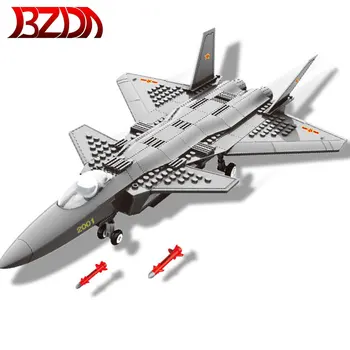 BZDA Vojaške F-15 Letalo Orel Borec Proti-22 Skupščine MOC Letalo Model Gradnike Modela Otroci DIY Igrače Za Otroke Darila