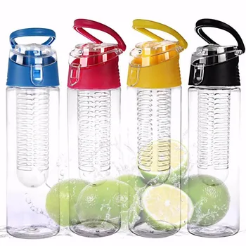 800ml Ustvarjalno, Srčkan Sadni Sok Infuser Plastenka Vode ABS Prenosni Limoninega Soka Steklenice za Šport Steklenica za Vodo