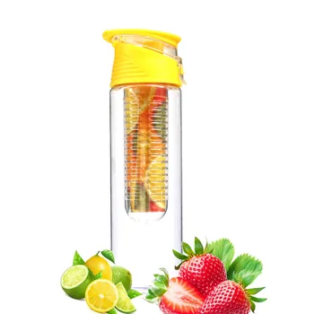 800ml Ustvarjalno, Srčkan Sadni Sok Infuser Plastenka Vode ABS Prenosni Limoninega Soka Steklenice za Šport Steklenica za Vodo