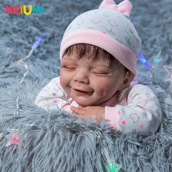Fantasy Nasmejan Prerojeni Lutke Otroka Vlakna Las Super Mehke Silikonske 50 cm Krpo Telo Prerojeni Bebe Igrače Otrok Dan Otrok Darila