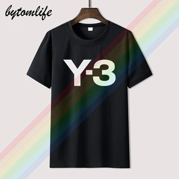 Vroče prodaje y3 yohji yamamoto Retro Športna t majica za Moške Poletne Črno, Bombaž, Kratke Rokave O-Vrat Tee Majice, Vrhovi Tee Unisex