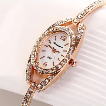 Moda za ženske in ženska zapestnica iz nerjavečega jekla kristalov quartz uro zlitine diamond ženske zapestnico watch часы женские