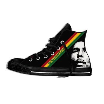 Legenda Bob Marley Reggae glasbe Novost Modela Lahki Visoko Top Platno Čevlji Moški Ženske Priložnostne Dihanje Superge