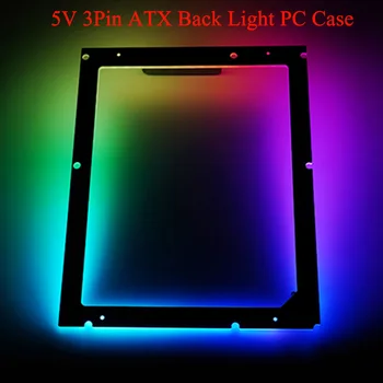 ATX PC Ohišje matična plošča, ki oddaja Svetlobo Backplane 5V 3Pin ARGB Desktop ATX Računalnik Dekor Žarnico, Trak Nazaj Luči Pad Dodatki