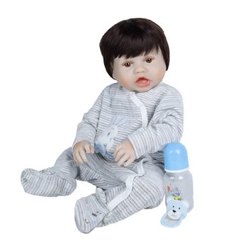 23 Palčni Polni Silikona Telo Prerojeni Baby Doll Potrditev Prodaje Malčka Lutka Moda Otroka Za Otroke Rojstni Dan Darila Soigralec Igrače