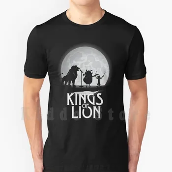 Kralji Lion Majica Bombaž Moških Diy Tiskanja Kul Tee Kings Of Leon Levji Kralj Simba Timon Pumbaa