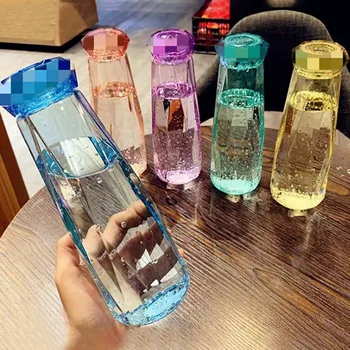 Diamond Kristalno Steklenico Vode Ustvarjalne Šport Pitne Kampiranje, Kolesarjenje, Potovanja Kozarec Soka Steklenice Vode Kawaii Pokal Srčkan Steklenico