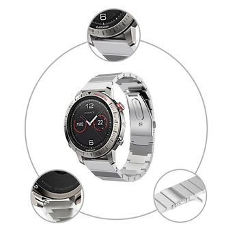 Iz nerjavečega Jekla Watch Band Za Garmin GPS Watch Fenix Chronos Za Samsung Galaxy Watch 46mm Kovinski Zamenjava Manšeta Trak