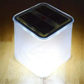 Dreamburgh Zložljive LED Sončne Energije Napihljivi Lent Luč Kampiranje na Prostem v Sili Lučka Zložljiva Motnega Kvadratnih Napihljivi Lučka