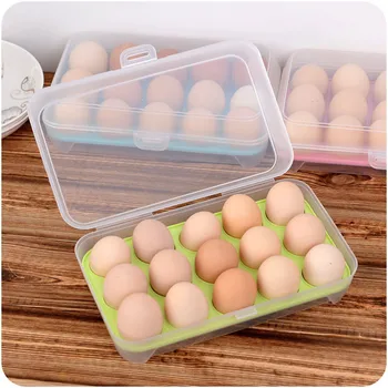 Koristno Hladilnik Jajca Škatla za Shranjevanje 15 Jajc Imetnik Hrane za Shranjevanje Posode Primeru CD