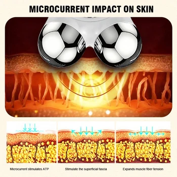 EMS Obraza Lifting Mikro-trenutne Roller Massager Microcurrent Face Lift Pralni Gubam Orodje za odstranjevanje barve Kože, Zaostrovanje Zob