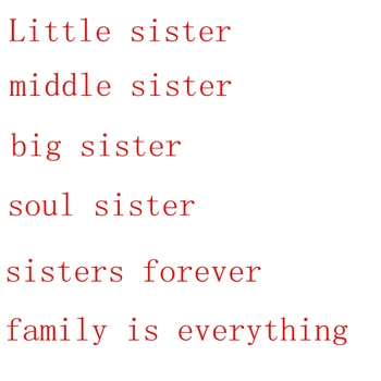 Sestra, Srednja Sestra, Velika Sestra Navpični Vrstici Vtisnjeno Besedo Iz Nerjavečega Jekla Ogrlica Prijateljstvo Nakit Ogrlica