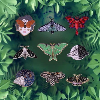 Lep Metuljev Značko Insektov Emajl Broške Božič Crimson Vešča Butterfly Nakit