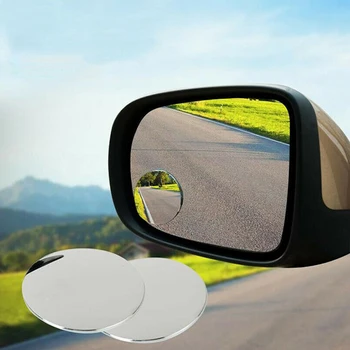 1Pc/2pcs Avto 360 Stopnja širokokotni Konveksno Ogledalo Majhen Krog Strani Blindspot Rearview Parkiranje Ogledalo Framless Blind Spot Ogledalo