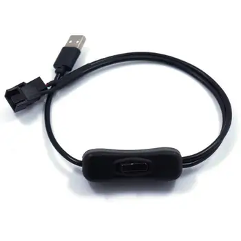 5 2 Način USB za 4 Pin Adapter Pretvornik-Kabel PC Računalnik Spojnik Ventilatorja Kabel
